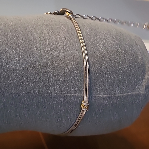 Brighton Boho Style Sliver & Brass Chain Belt - Picture 4 of 12